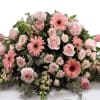 Beautiful all pink casket spray made with Spray roses, Roses, Gerbera Daisies