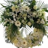 all white sympathy wreath ( colors may be changed upon request) this