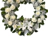 24 inch white rose and greenery wreath
