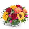 This bright, cheery floral arrangement will add a little flair to any