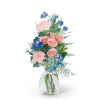Sweet Juliette is a breathtaking symphony of peach and blue blossoms that