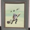 Completely hand made, molded, some rocks, painted on a gorgeous wooden frame!
