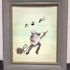 Completely hand made, molded, some rocks, painted on a gorgeous wooden frame!