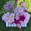 The Romantic Purple Bouquet is an elegant mix of deep purple carnations