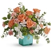 Inspired by the warm peach skies and crystal blue waters of a