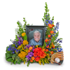 Our Tears in Heaven Personalized Memorial Tribute is a stunning floral design
