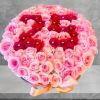 A modern flower arrangement in a Cylinder box filled with roses. Perfect