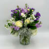 a heartwarming serenity lovely bouquet adorned with Two White roses, represent pure