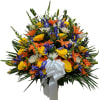 Beautiful mixed colored basket with bright colors.