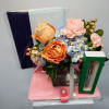 Send your scholar some inspiration with this luxe vegan-leather-bound notebook in peach