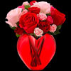 The My Heart to Yours Rose Arrangement blooms with an array of