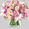 Peach, pink and lavender blooms are a sweet and innocent way to