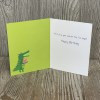 Alligator birthday card perfect to send to your loved one. Envelope included.