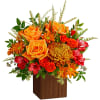 Capture the beauty of cascading fall leaves with this heartwarming flower mix
