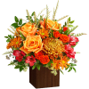 Capture the beauty of cascading fall leaves with this heartwarming flower mix