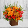 Capture the beauty of cascading fall leaves with this heartwarming flower mix