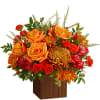 Capture the beauty of cascading fall leaves with this heartwarming flower mix