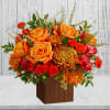 Capture the beauty of cascading fall leaves with this heartwarming flower mix