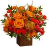 Capture the beauty of cascading fall leaves with this heartwarming flower mix
