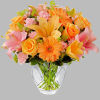 The Brighten Your Day Arrangement is blooming with brilliant color and cheer