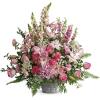 Full of grace and light, this majestic bouquet of pink blooms and