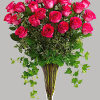 Make a statement! This lush arrangement of hot pink roses and gracefully