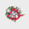 This artificial wreath is perfect for placement on a grave or memorial