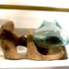 Discover the unique charm of our Teak Wood Root and Blown Glass