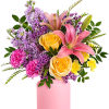 Cheers to you! Celebrate any day with this cheerful gift of pink