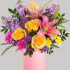 Cheers to you! Celebrate any day with this cheerful gift of pink