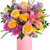 Cheers to you! Celebrate any day with this cheerful gift of pink