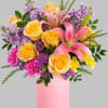 Cheers to you! Celebrate any day with this cheerful gift of pink