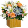 Sleek meets sweet! This modern arrangement pairs a sculptural succulent with soft