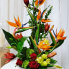 This stunning extoic arrangement a great every occassion. 