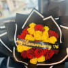 25 roses (12 yellow and 12 red ) 