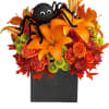 A big black spider creeps your way to wish you a Happy