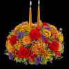 Set the table in brilliant style. The centerpiece captures the rich beauty