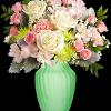 Fresh from the garden, this special refreshing rose arrangement is arranged in