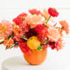 Orange Flowers and Red Seasonal 