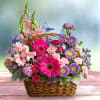 Take a walk through a country meadow with this fresh flower basket!