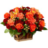 Doting on fall color &amp; harvest beauty, this fresh flower arrangement exhibits