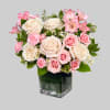 Celebrate a special day with this sweet treat of radiant roses in