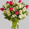 Spring is the season for romance! Brimming with exquisite tulips and alstroemeria