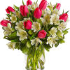 Spring is the season for romance! Brimming with exquisite tulips and alstroemeria