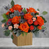 Sure to brighten any day, this Retro Brights Arrangement of radiant orange