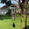 This beautiful aluminum wind chime features tubes printed with cardinals, a colorful