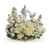 An elegant display of faith and grace, this beautiful arrangement will comfort