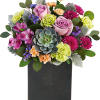 Inspired by stained glass, this marvelous beauty arrangement lends an organic feel