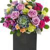 Inspired by stained glass, this marvelous beauty arrangement lends an organic feel
