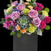 Inspired by stained glass, this marvelous beauty arrangement lends an organic feel